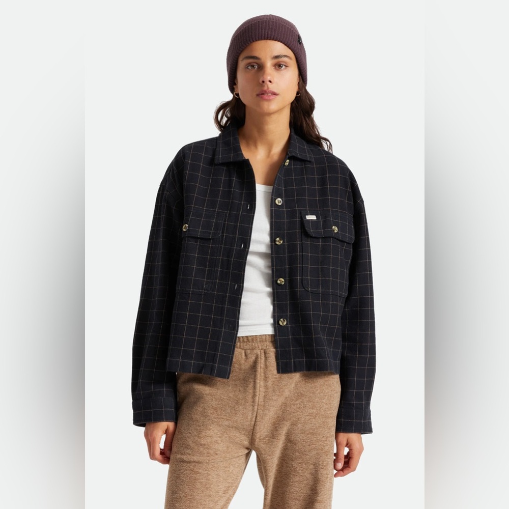 NWT Brixton Bowery Woman’s  L/S Flannel size small
